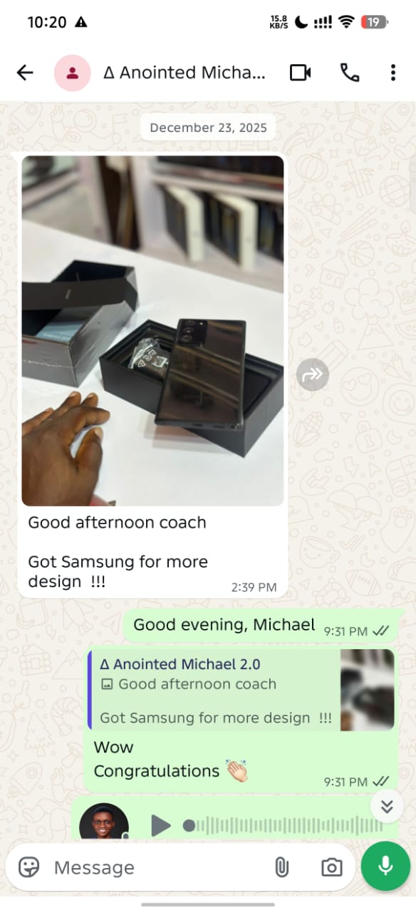 Anointed Michael new Samsung phone screenshot